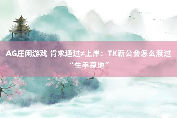 AG庄闲游戏 肯求通过≠上岸：TK新公会怎么渡过“生手墓地”